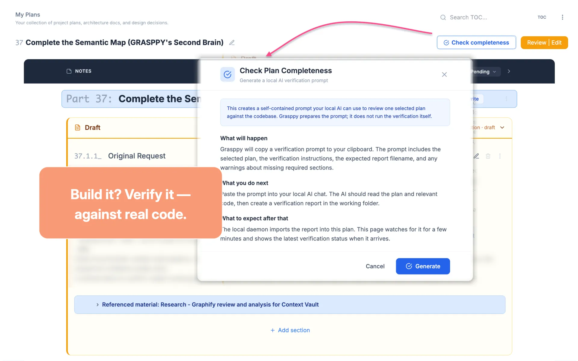 Verify completeness