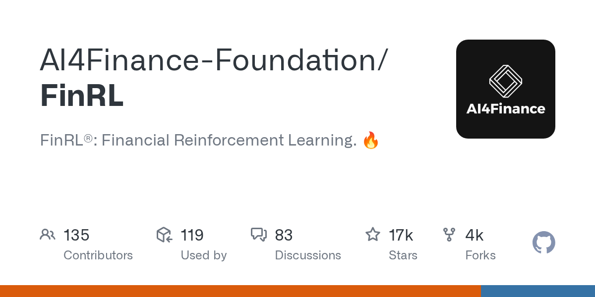 AI4Finance-Foundation/FinRL: GitHub preview card