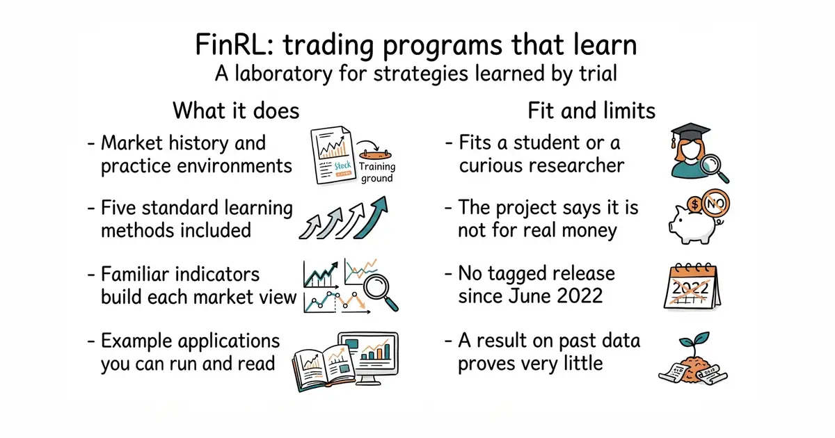 FinRL: trading programs that learn. A laboratory for strategies learned by trial.