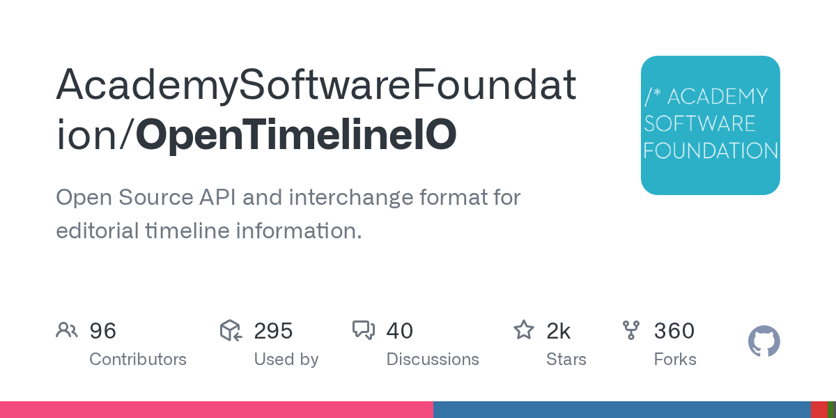 AcademySoftwareFoundation/OpenTimelineIO: GitHub preview card