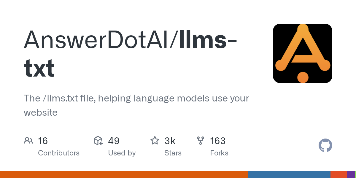 AnswerDotAI/llms-txt: GitHub preview card