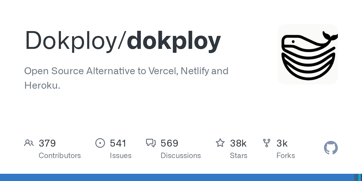 Dokploy/dokploy: GitHub preview card