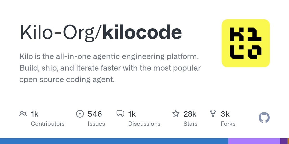 Kilo-Org/kilocode: GitHub preview card