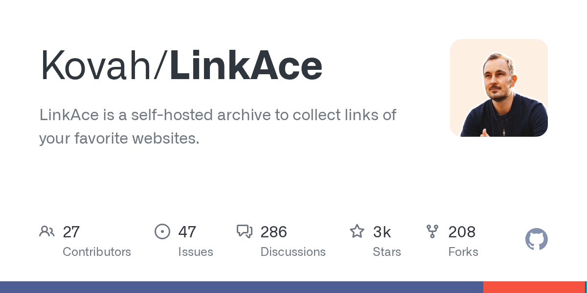 Kovah/LinkAce: GitHub preview card
