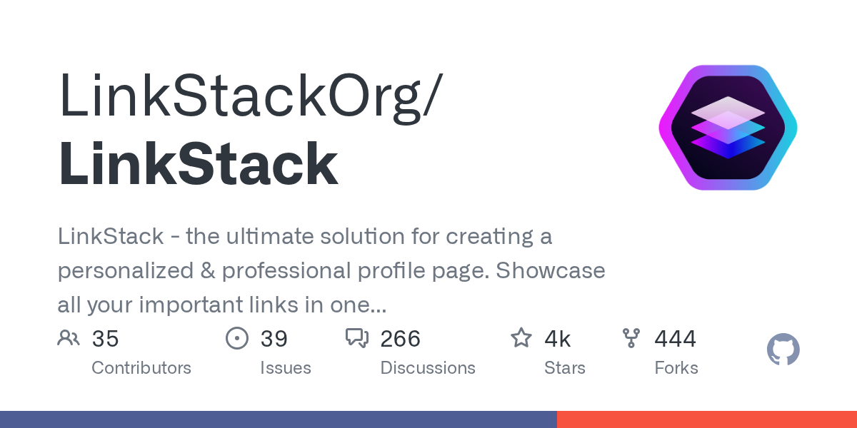 LinkStackOrg/LinkStack: GitHub preview card