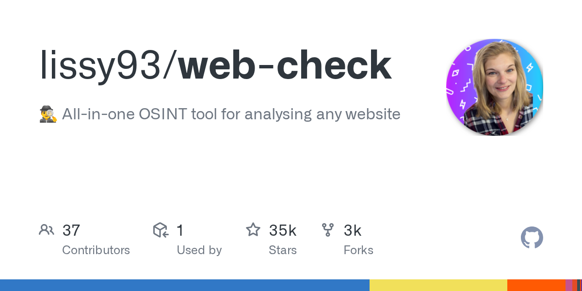 Lissy93/web-check: GitHub preview card