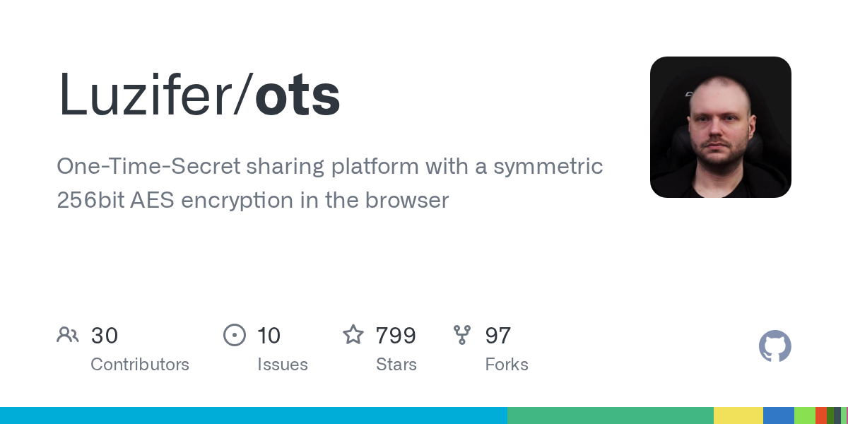 Luzifer/ots: GitHub preview card