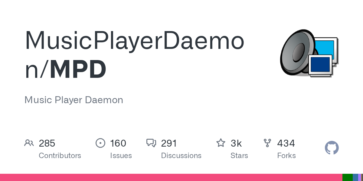 MusicPlayerDaemon/MPD: GitHub preview card