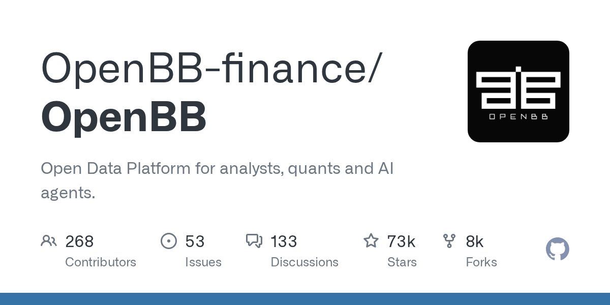 OpenBB-finance/OpenBB: GitHub preview card