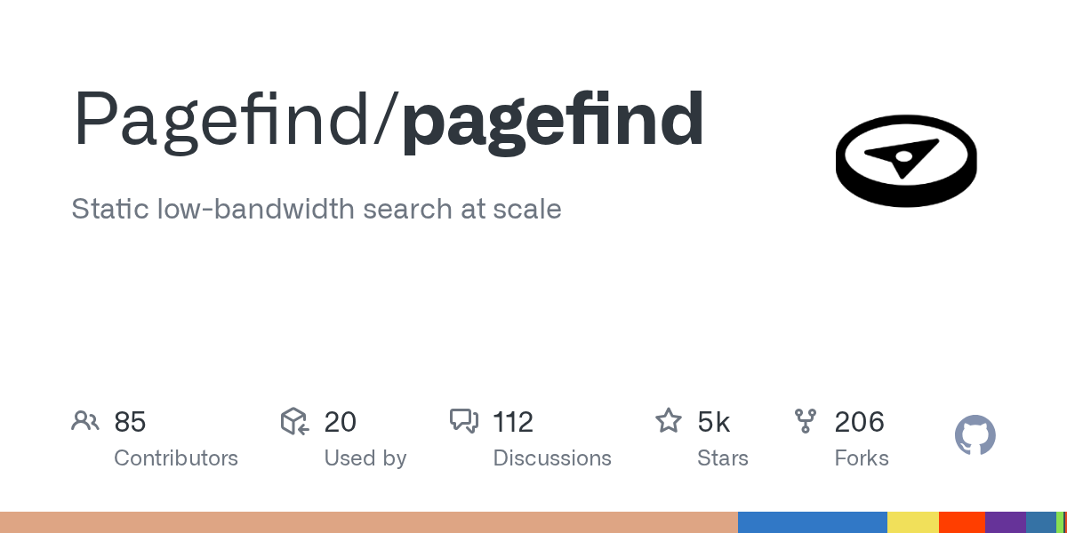 Pagefind/pagefind: GitHub preview card