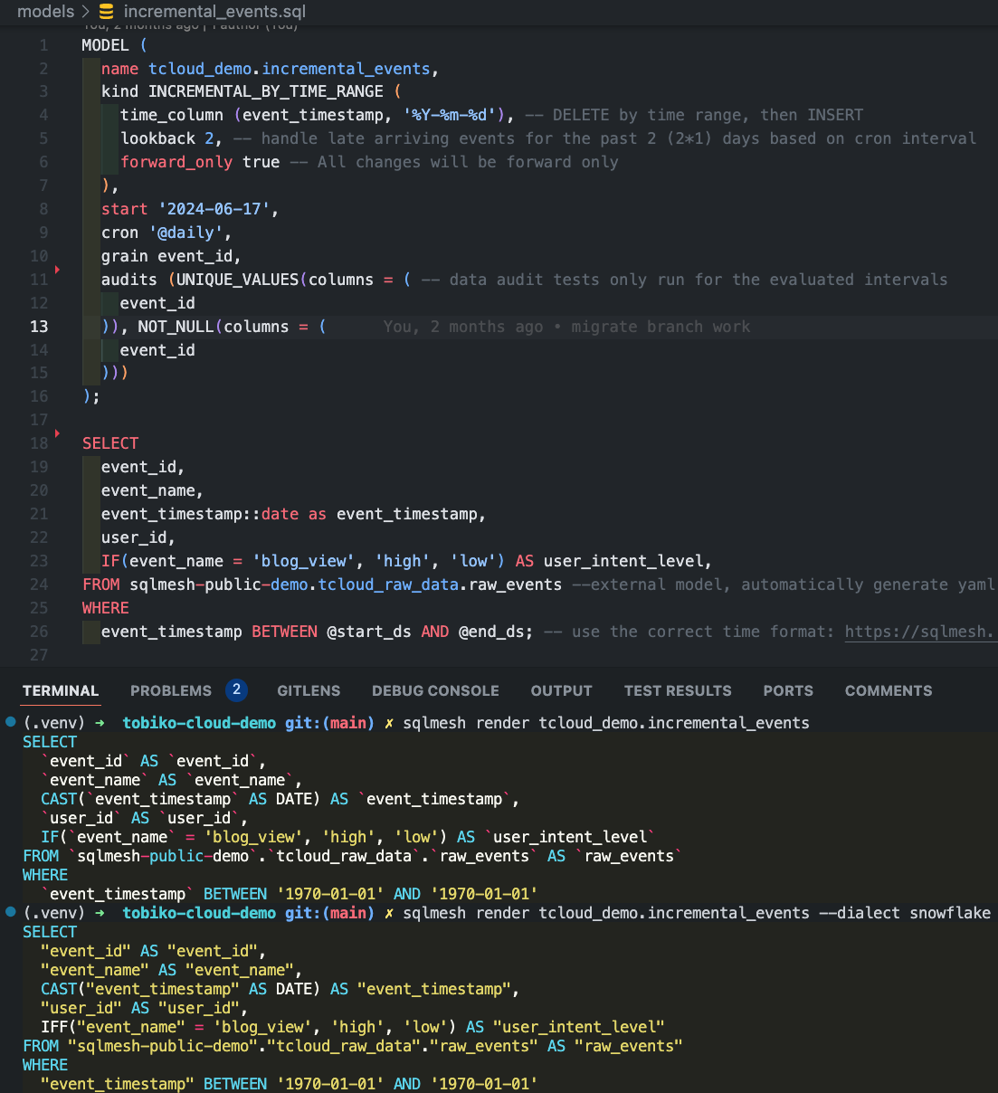 SQLMesh/sqlmesh: Screenshot 3