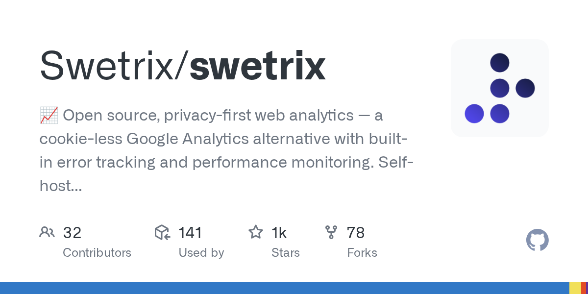 Swetrix/swetrix: GitHub preview card
