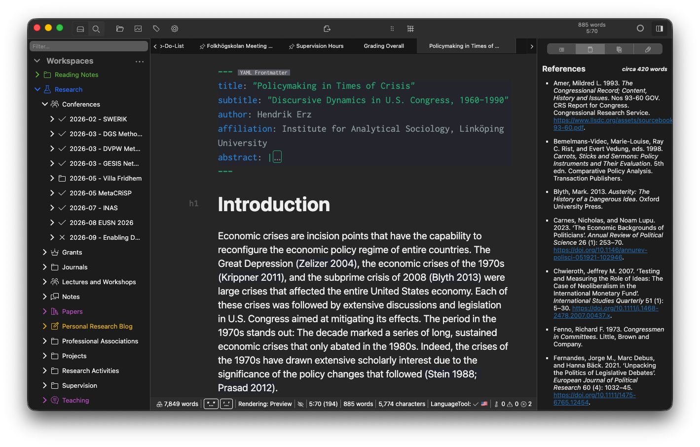 Zettlr/Zettlr: Screenshot 2