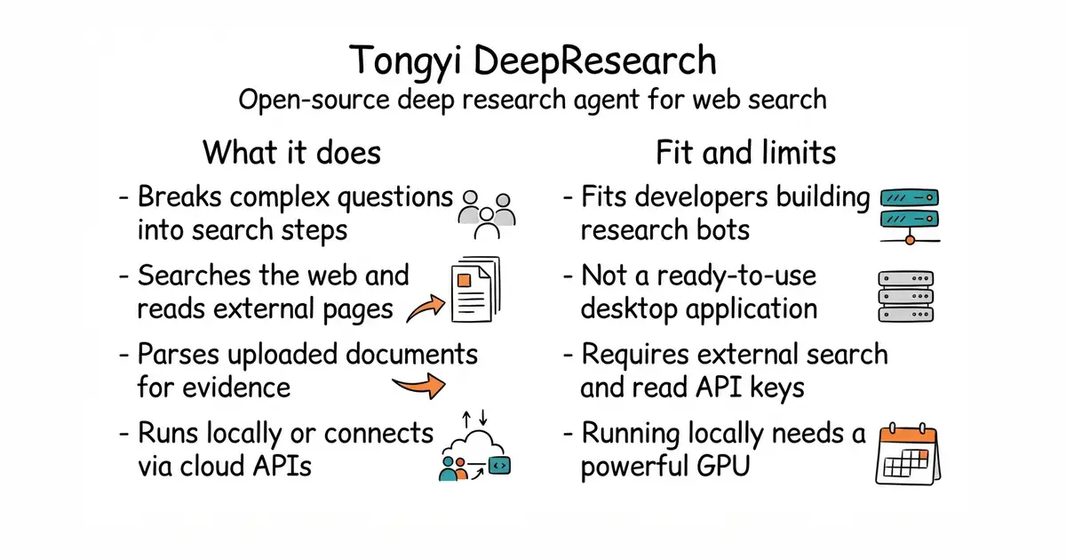 Tongyi DeepResearch. Open-source deep research agent for web search.