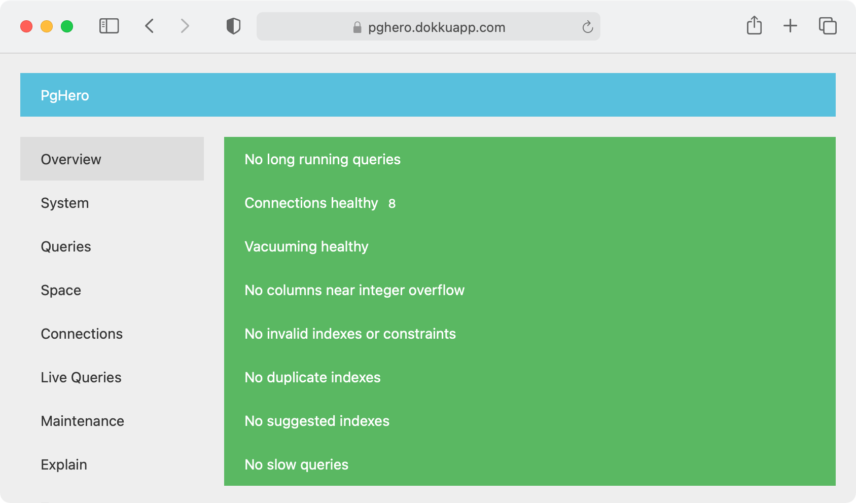 ankane/pghero: Screenshot 1