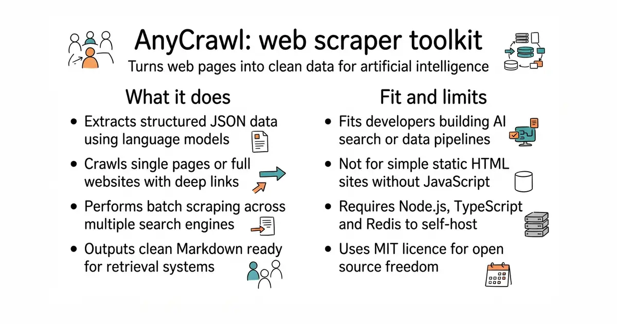 AnyCrawl: web scraper toolkit. Turns web pages into clean data for artificial intelligence.
