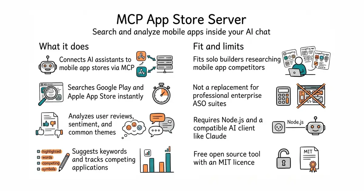 MCP App Store Server. Search and analyze mobile apps inside your AI chat.