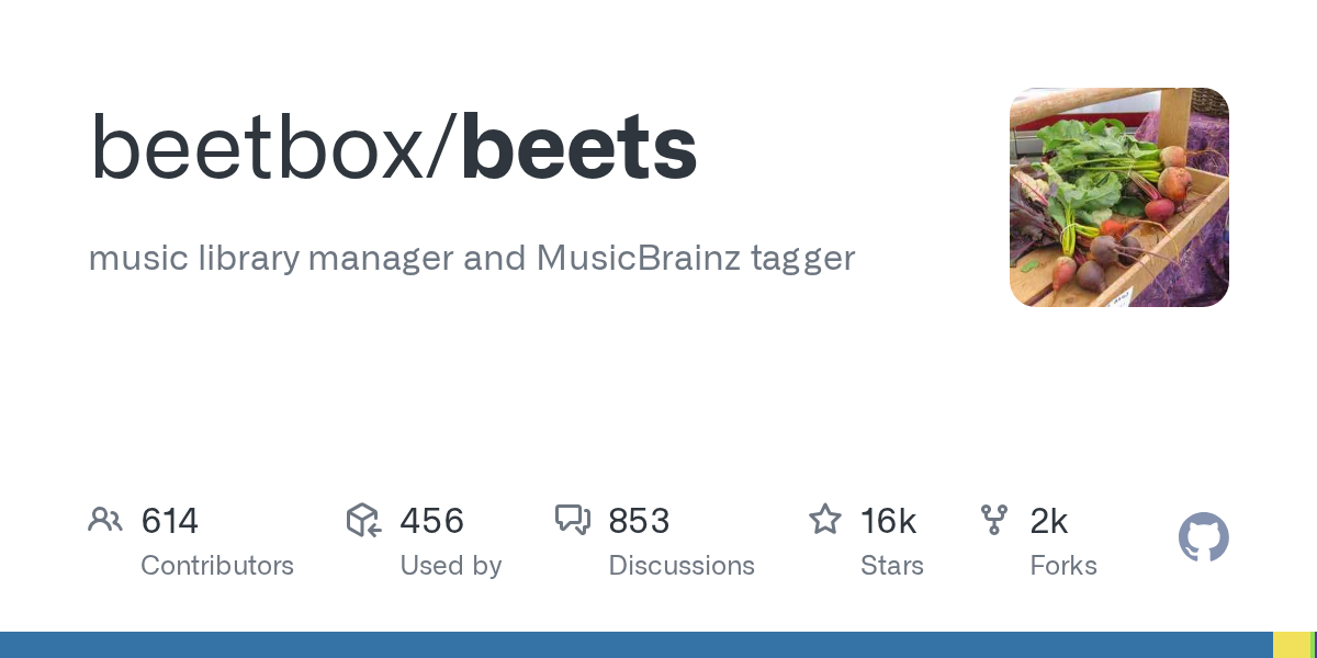 beetbox/beets: GitHub preview card