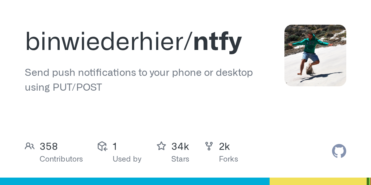 binwiederhier/ntfy: GitHub preview card