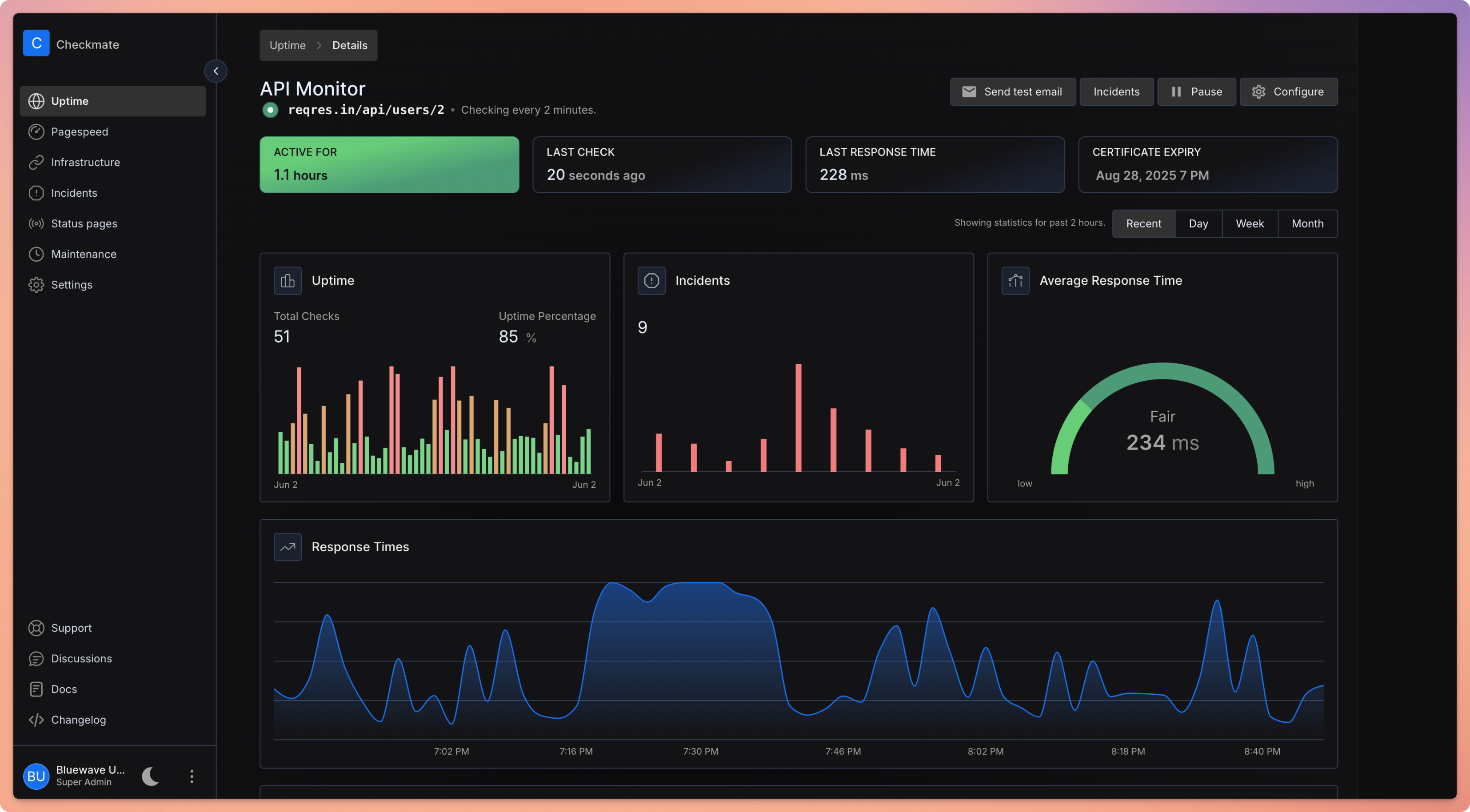 bluewave-labs/Checkmate: Screenshot 4