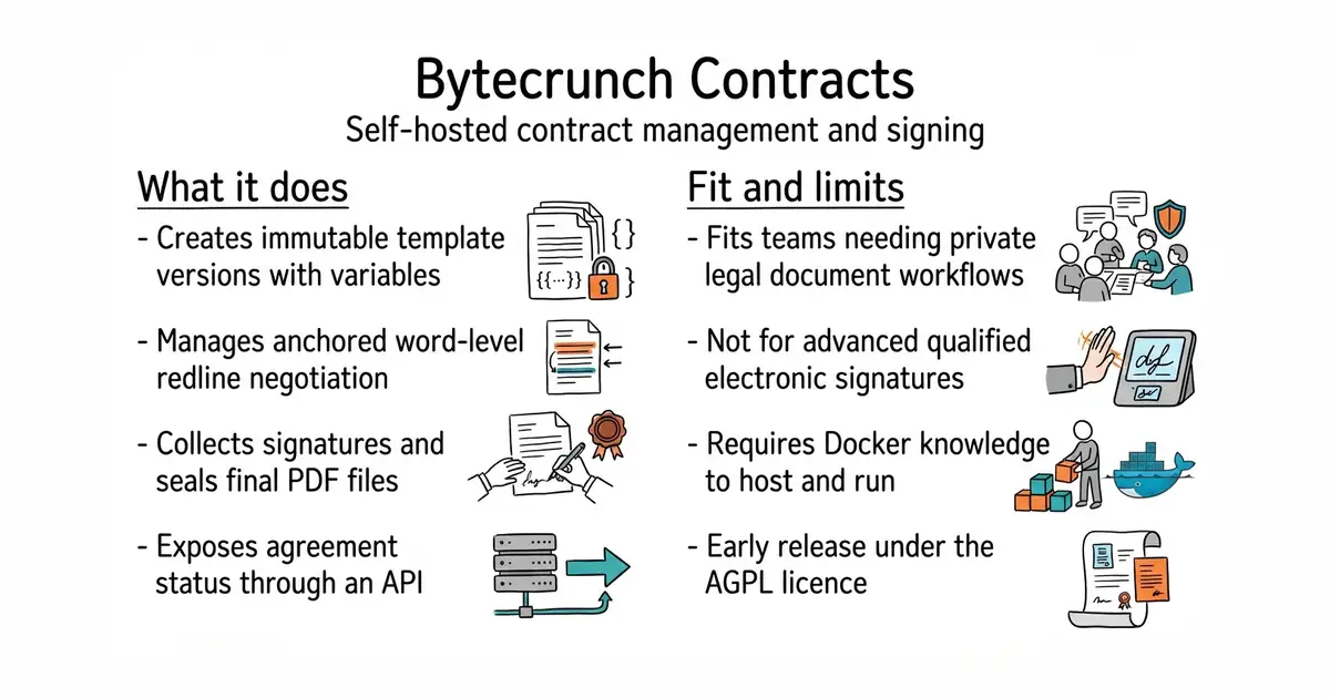 Bytecrunch Contracts. Self-hosted contract management and signing.