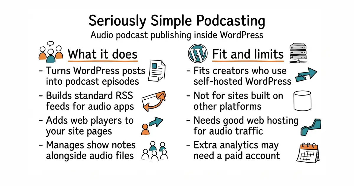 Seriously Simple Podcasting. Audio podcast publishing inside WordPress.