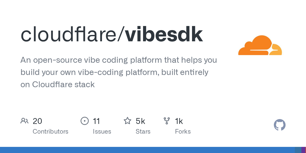 cloudflare/vibesdk: GitHub preview card