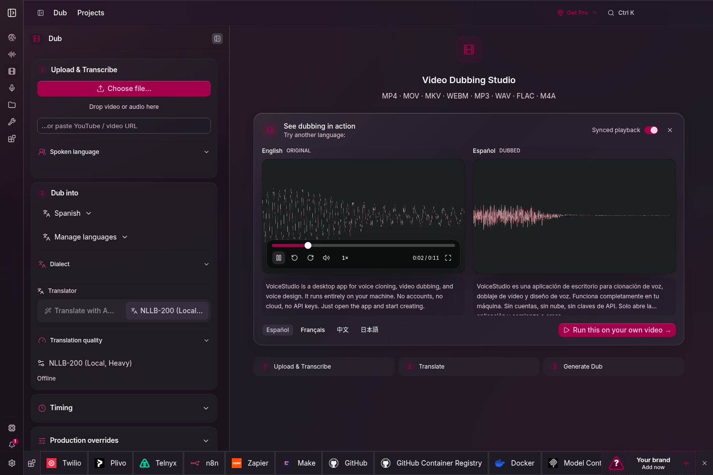 debpalash/VoiceStudio: Screenshot 2