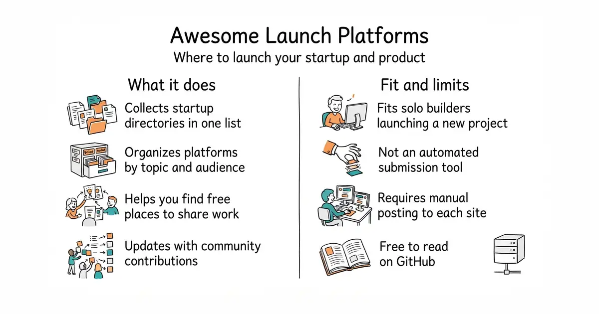 Awesome Launch Platforms. Where to launch your startup and product.