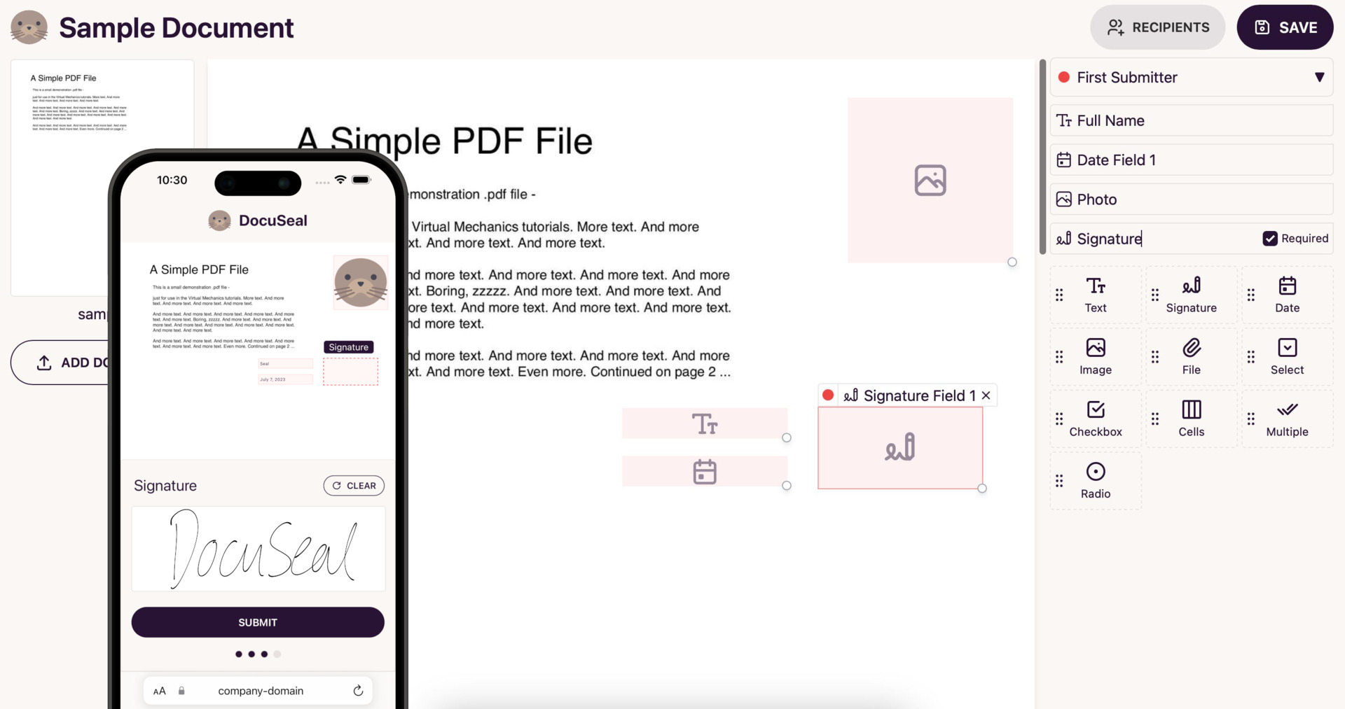 docusealco/docuseal: Screenshot 1