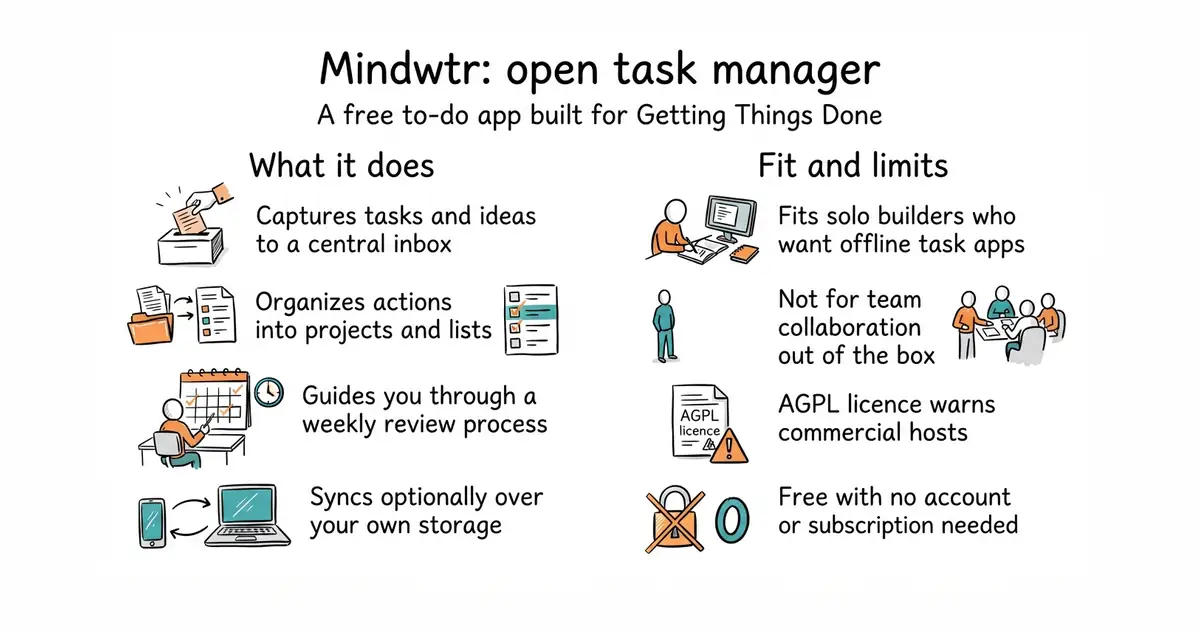 Mindwtr: open task manager. A free to-do app built for Getting Things Done.