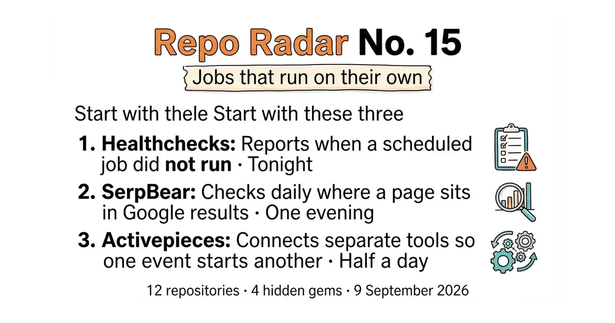 Repo Radar No. 15. Jobs that run on their own.