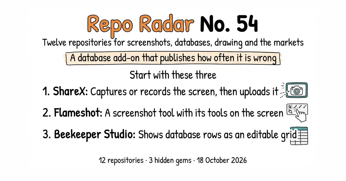 Repo Radar No. 54. A database add-on that publishes how often it is wrong.