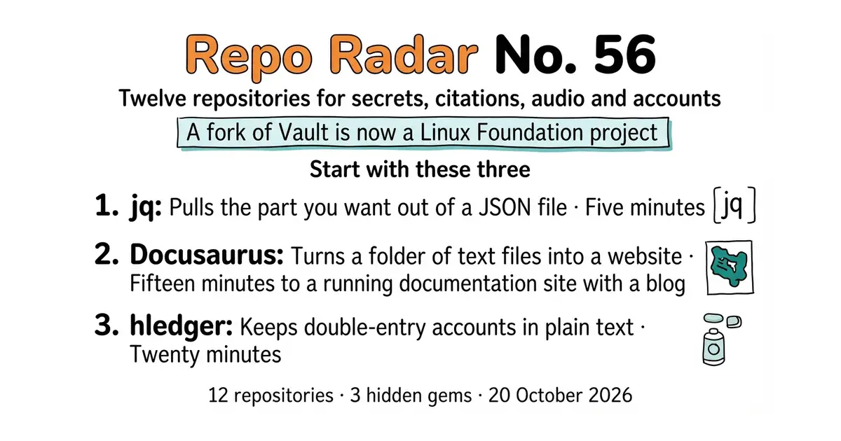 Repo Radar No. 56. A fork of Vault is now a Linux Foundation project.