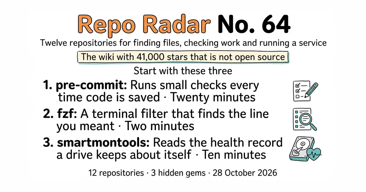 Repo Radar No. 64. The wiki with 41,000 stars that is not open source.