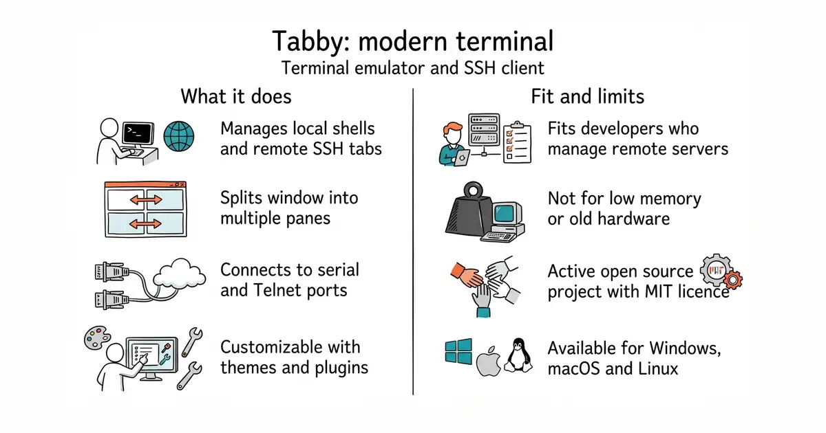Tabby: modern terminal. Terminal emulator and SSH client.