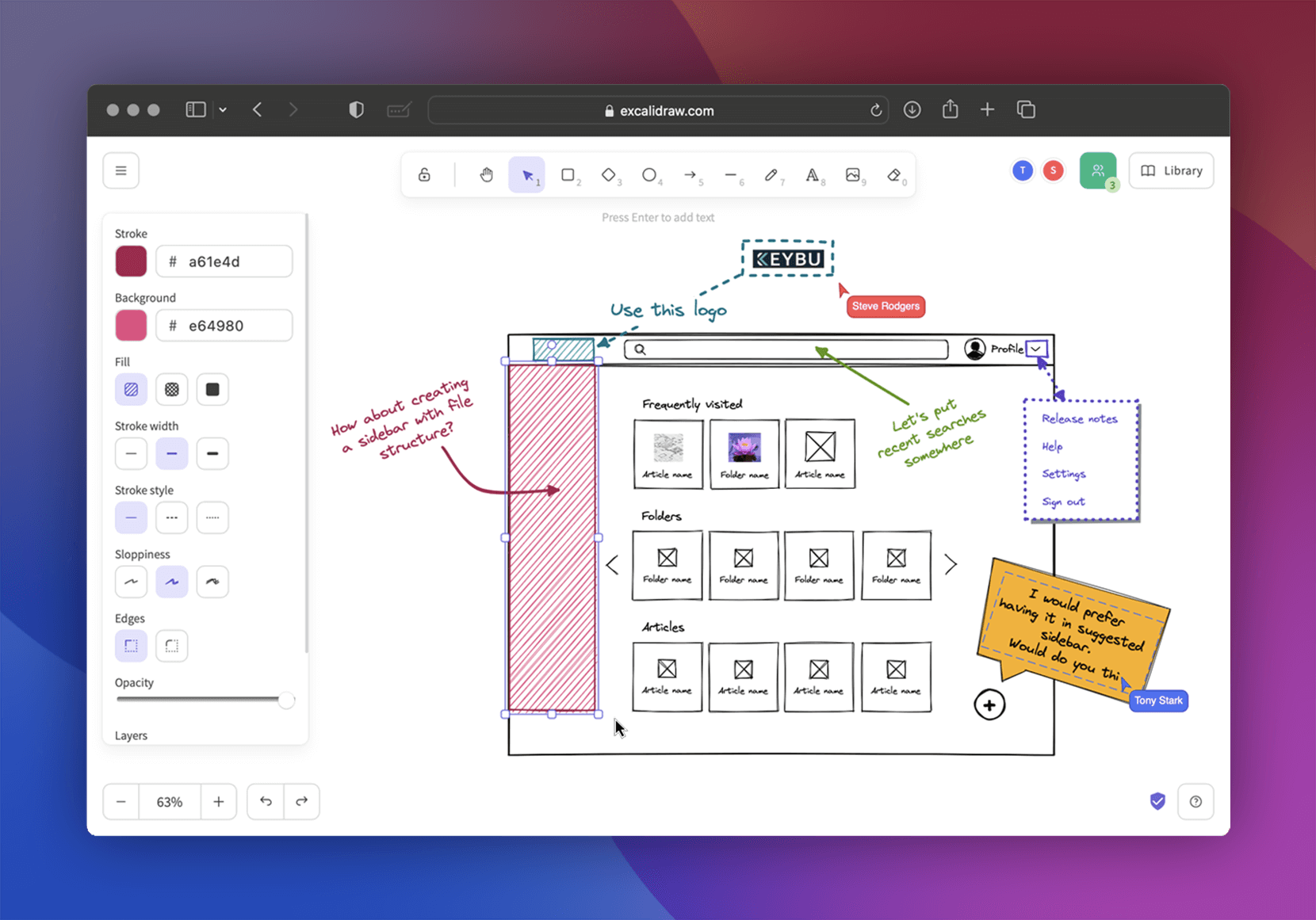 excalidraw/excalidraw: Screenshot 2