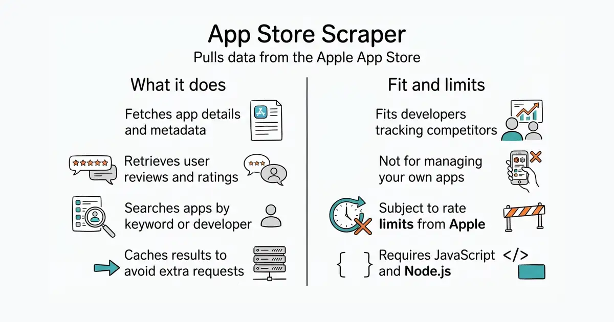 App Store Scraper. Pulls data from the Apple App Store.