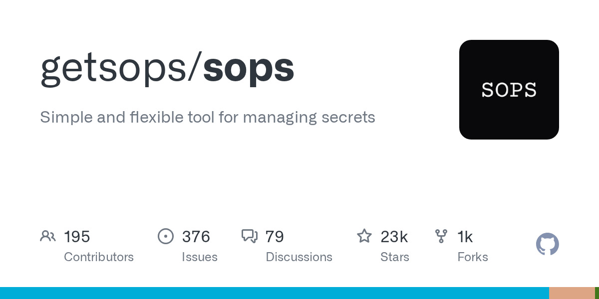 getsops/sops: GitHub preview card