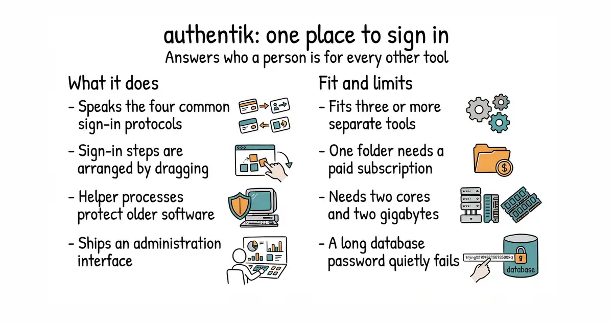 authentik: one place to sign in. Answers who a person is for every other tool.