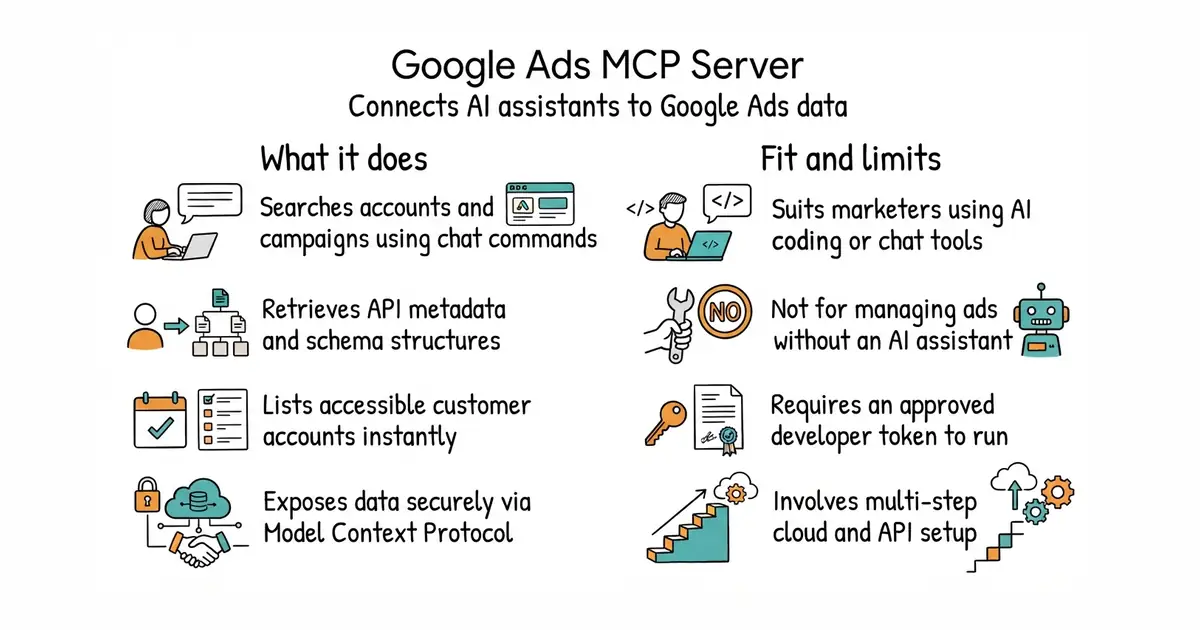 Google Ads MCP Server. Connects AI assistants to Google Ads data.
