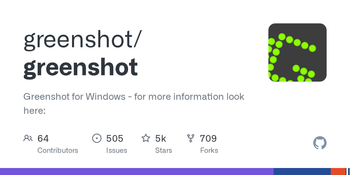 greenshot/greenshot: GitHub preview card