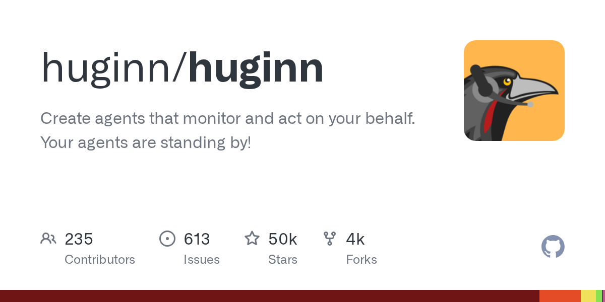 huginn/huginn: GitHub preview card