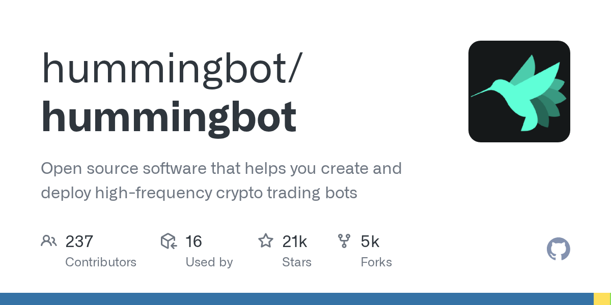 hummingbot/hummingbot: GitHub preview card