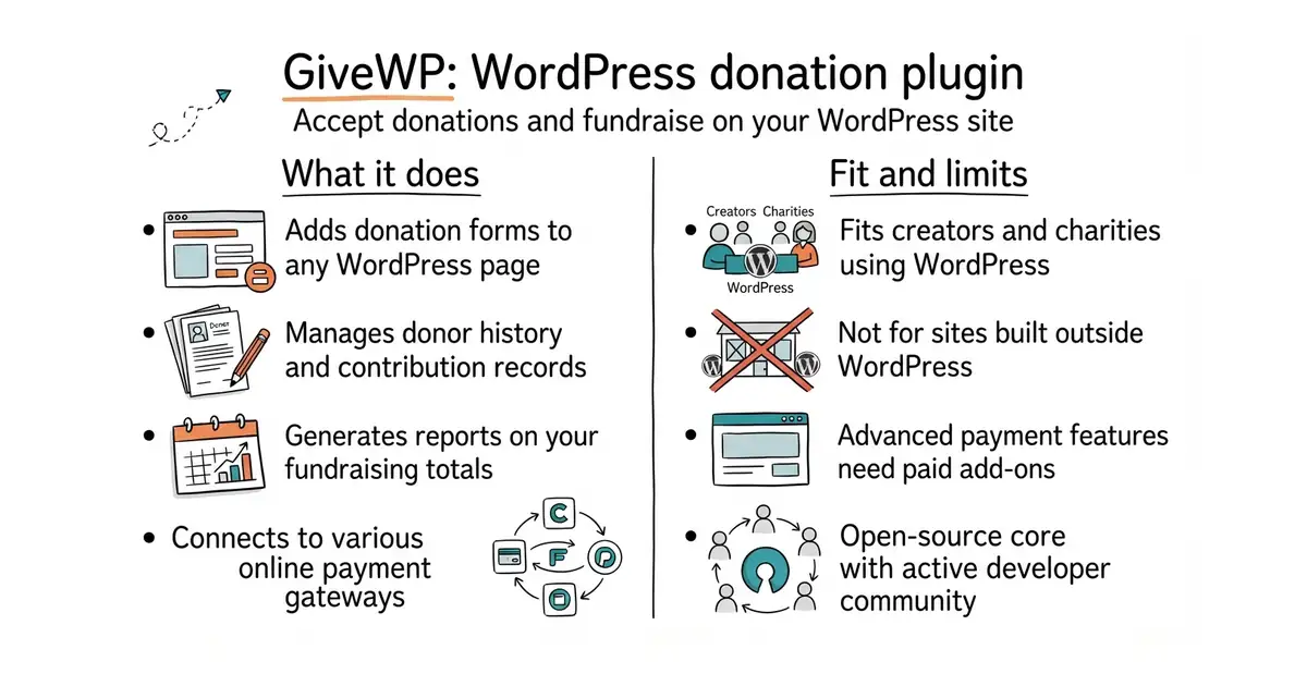 GiveWP: WordPress donation plugin. Accept donations and fundraise on your WordPress site.