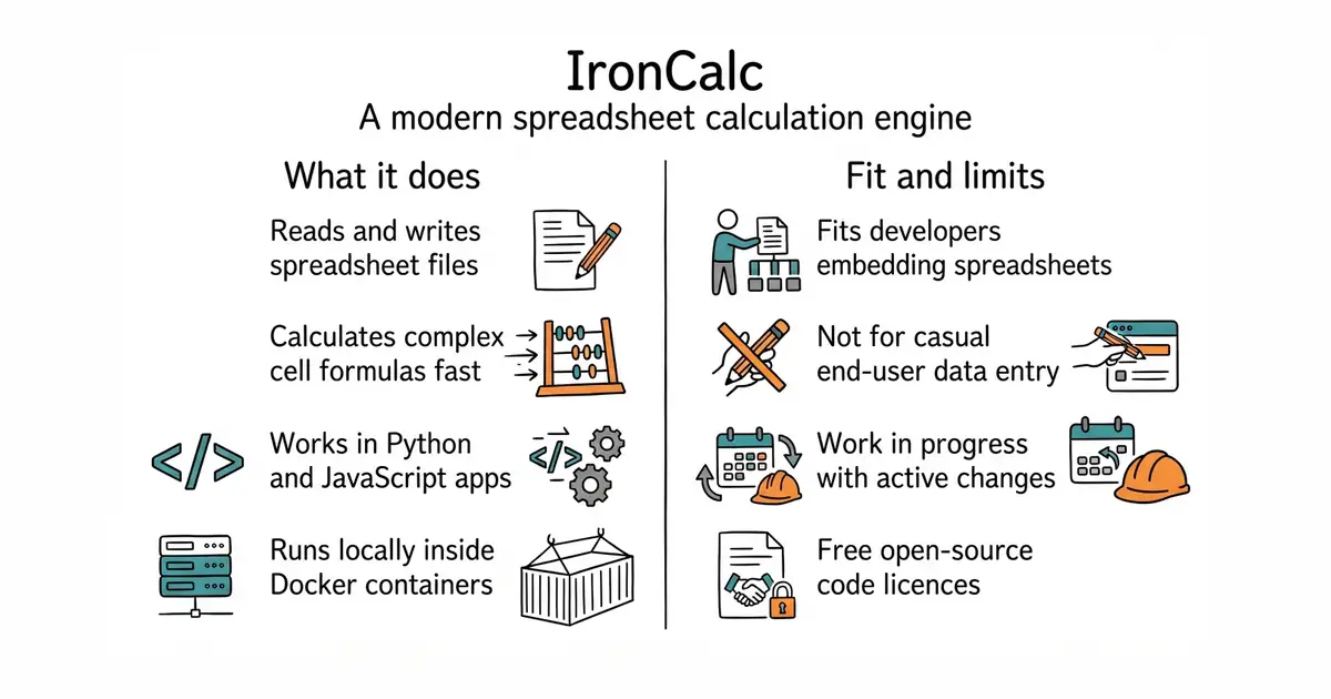 IronCalc. A modern spreadsheet calculation engine.