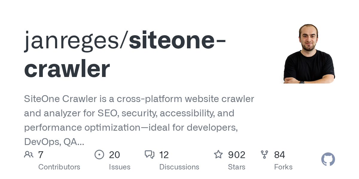janreges/siteone-crawler: GitHub preview card