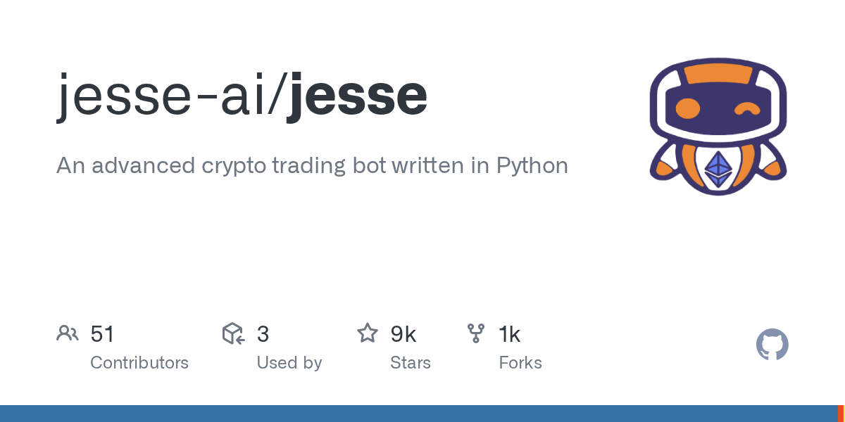 jesse-ai/jesse: GitHub preview card