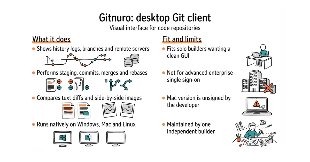 Gitnuro: desktop Git client. Visual interface for code repositories.