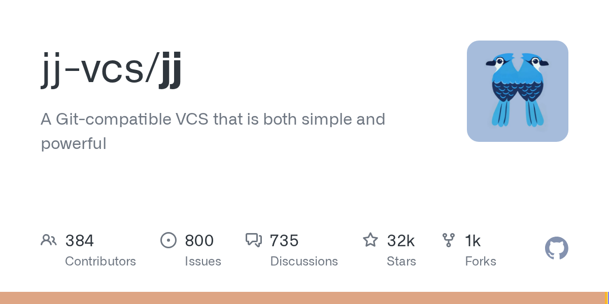 jj-vcs/jj: GitHub preview card